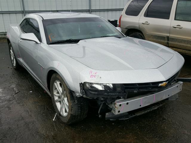 2G1FA1E33E9165708 - 2014 CHEVROLET CAMARO LS SILVER photo 1