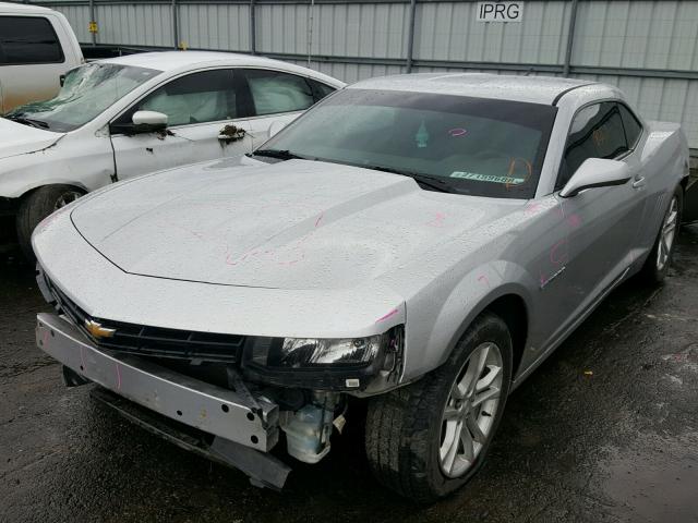 2G1FA1E33E9165708 - 2014 CHEVROLET CAMARO LS SILVER photo 2