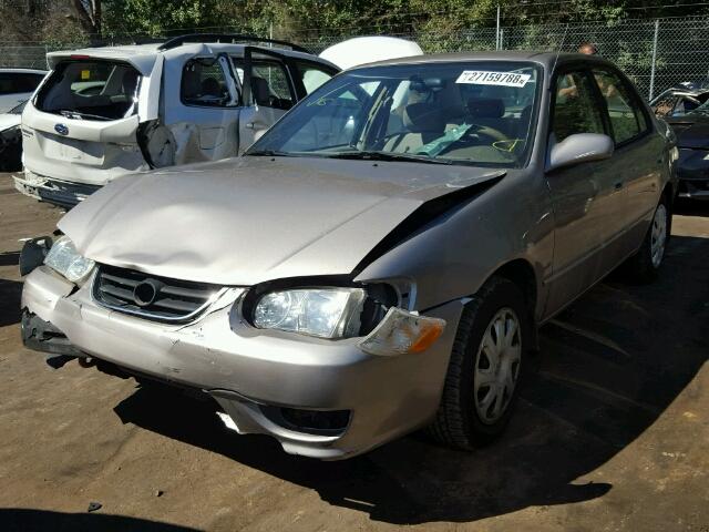 2T1BR12E72C532058 - 2002 TOYOTA COROLLA CE BEIGE photo 2