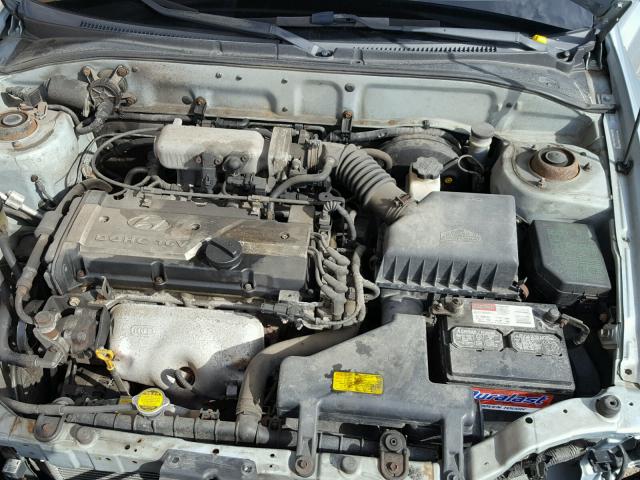 KMHCG35C34U296526 - 2004 HYUNDAI ACCENT GL BLUE photo 7