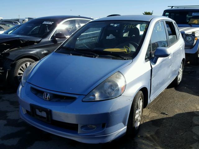 JHMGD38638S053979 - 2008 HONDA FIT SPORT BLUE photo 2