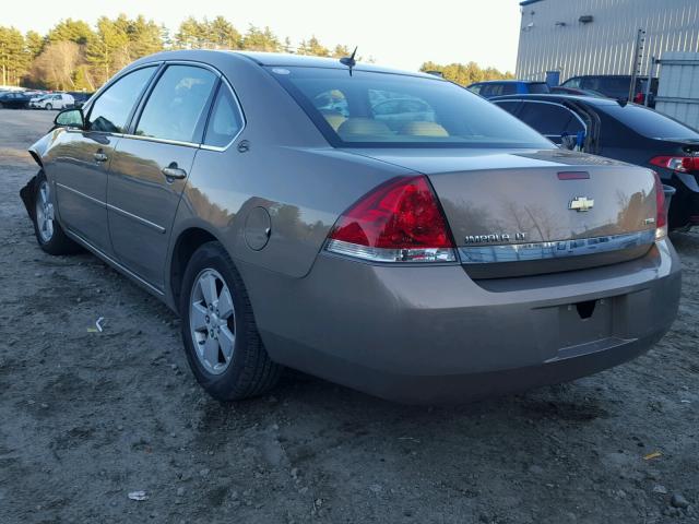 2G1WT58K679223950 - 2007 CHEVROLET IMPALA LT TAN photo 3