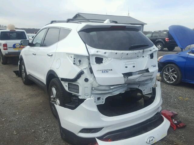 5NMZUDLB3HH026569 - 2017 HYUNDAI SANTA FE S WHITE photo 3