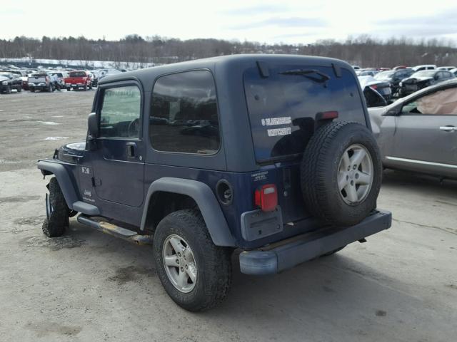 1J4FA39S53P339467 - 2003 JEEP WRANGLER C BLUE photo 3