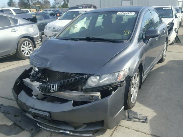 2HGFA165X9H318038 - 2009 HONDA CIVIC LX GRAY photo 2