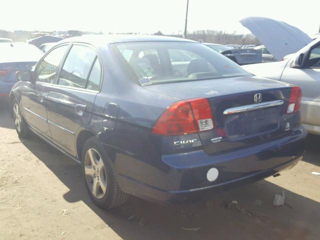 2HGES25863H523017 - 2003 HONDA CIVIC EX ლურჯი ფოტო 3
