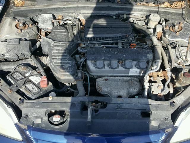 2HGES25863H523017 - 2003 HONDA CIVIC EX BLUE photo 7