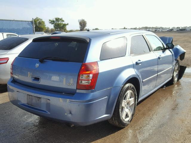 2D4FV47V77H836126 - 2007 DODGE MAGNUM SXT BLUE photo 4