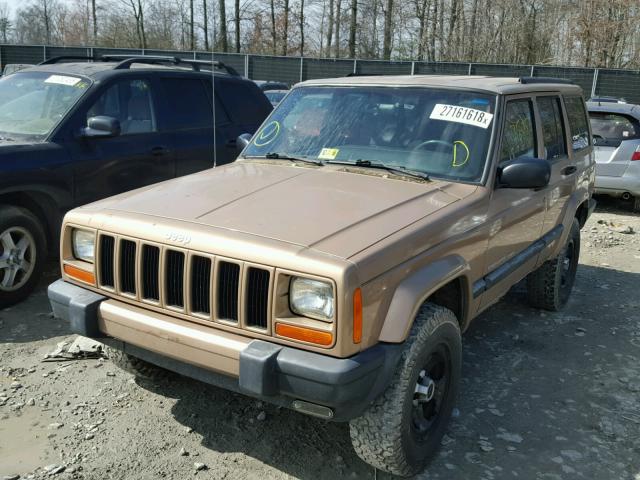 1J4FF68S8XL625444 - 1999 JEEP CHEROKEE S GOLD photo 2