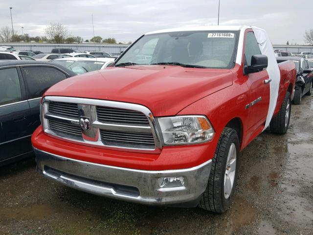 1D7RB1GT0BS582024 - 2011 DODGE RAM 1500 RED photo 2