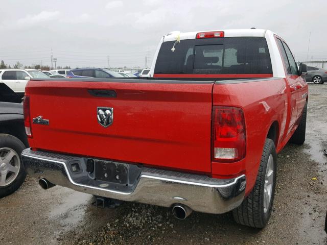 1D7RB1GT0BS582024 - 2011 DODGE RAM 1500 RED photo 4