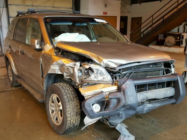 2HKYF18524H525481 - 2004 HONDA PILOT EXL GOLD photo 1