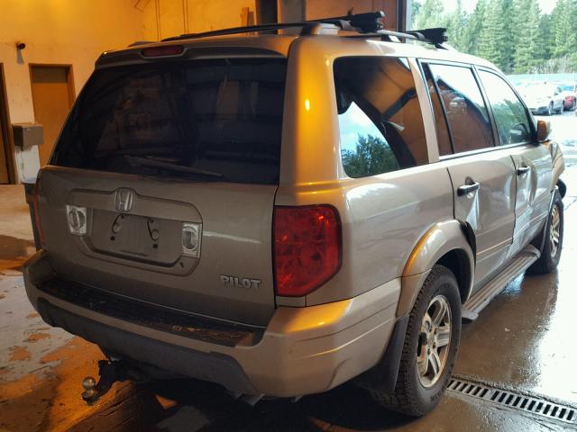 2HKYF18524H525481 - 2004 HONDA PILOT EXL GOLD photo 4