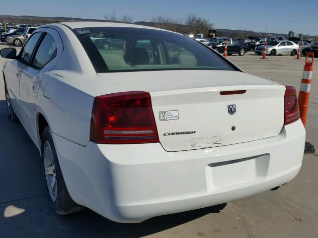 2B3KA43R97H642893 - 2007 DODGE CHARGER SE WHITE photo 3