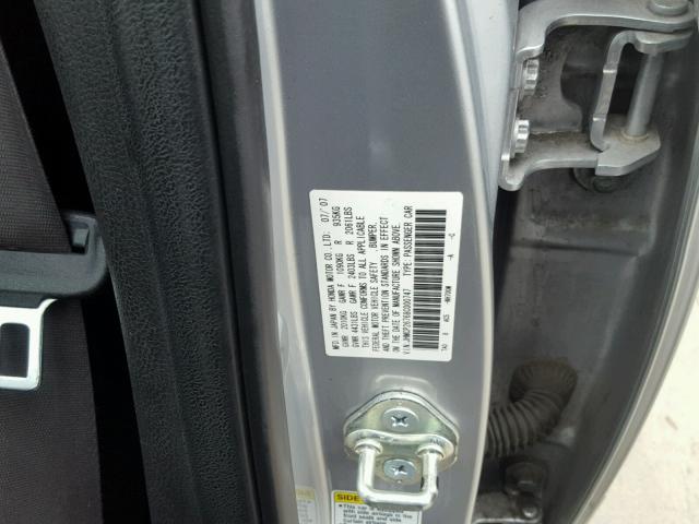 JHMCP26768C000747 - 2008 HONDA ACCORD EX GRAY photo 10