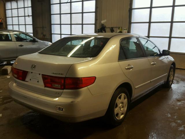 1HGCM56445A131136 - 2005 HONDA ACCORD LX GRAY photo 4