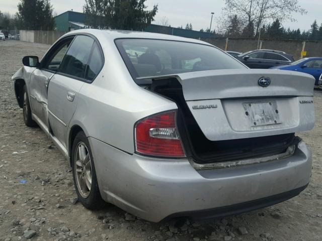 4S3BL616456200910 - 2005 SUBARU LEGACY 2.5 SILVER photo 3