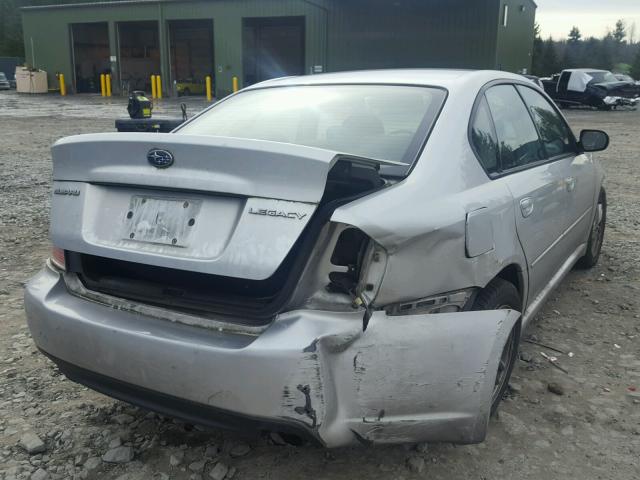 4S3BL616456200910 - 2005 SUBARU LEGACY 2.5 SILVER photo 4