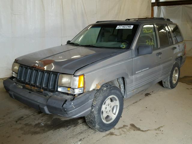 1J4GZ58S2VC757375 - 1997 JEEP GRAND CHER BROWN photo 2