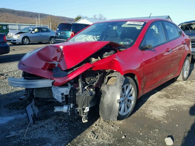 1C3CDFBB2ED907520 - 2014 DODGE DART SXT RED photo 2