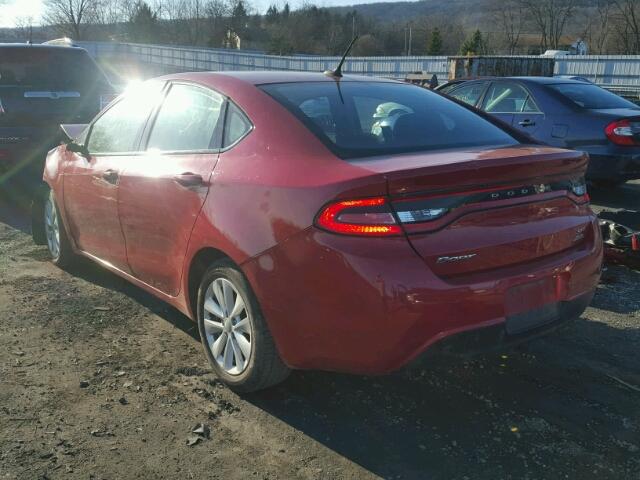 1C3CDFBB2ED907520 - 2014 DODGE DART SXT RED photo 3