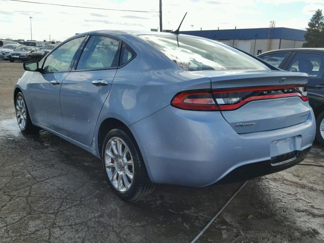 1C3CDFCA7DD224751 - 2013 DODGE DART LIMIT BLUE photo 3