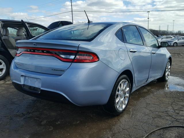 1C3CDFCA7DD224751 - 2013 DODGE DART LIMIT BLUE photo 4