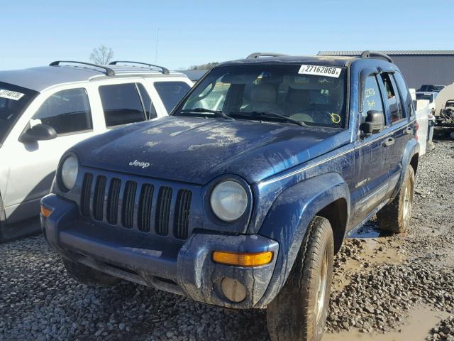 1J4GL58K42W286518 - 2002 JEEP LIBERTY LI BLUE photo 2