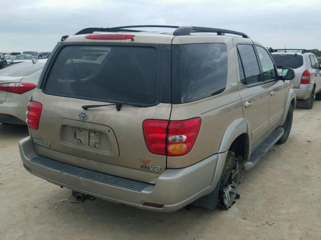 5TDZT34A53S187210 - 2003 TOYOTA SEQUOIA SR GOLD photo 4