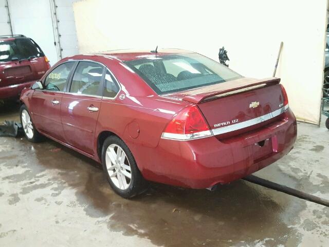 2G1WU583781246269 - 2008 CHEVROLET IMPALA LTZ RED photo 3