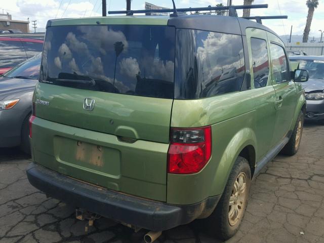 5J6YH28727L005096 - 2007 HONDA ELEMENT EX GREEN photo 4