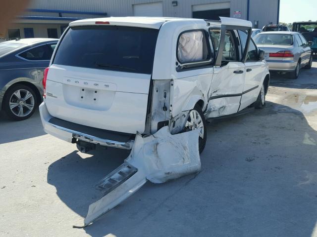 2C4RDGBG6ER101927 - 2014 DODGE GRAND CARA WHITE photo 4