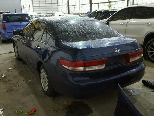 1HGCM56123A107274 - 2003 HONDA ACCORD DX BLUE photo 3