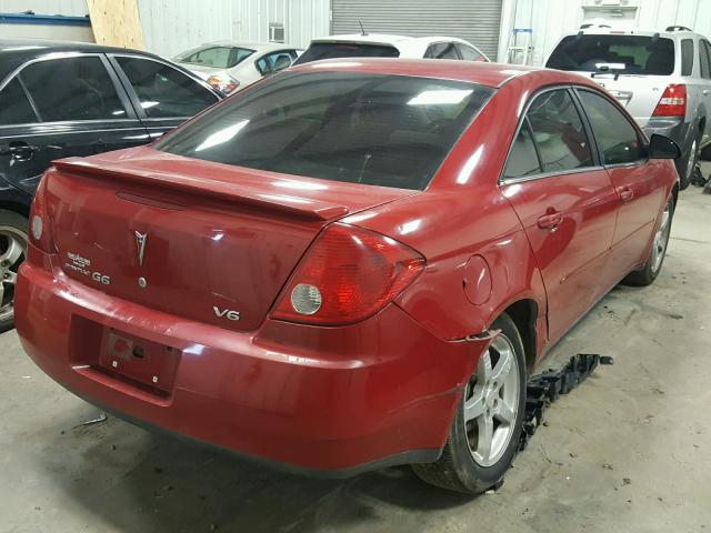 1G2ZG58N874118014 - 2007 PONTIAC G6 BASE RED photo 4