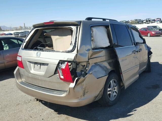 5FNRL38695B421958 - 2005 HONDA ODYSSEY EX GOLD photo 4