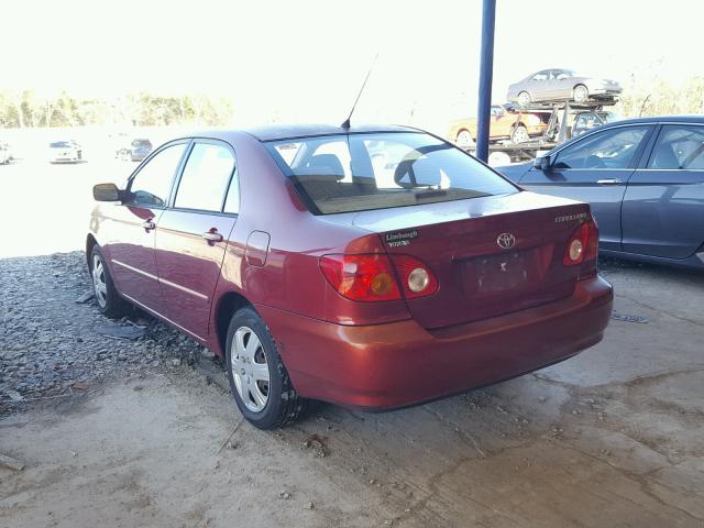 1NXBR32E74Z334738 - 2004 TOYOTA COROLLA CE RED photo 3