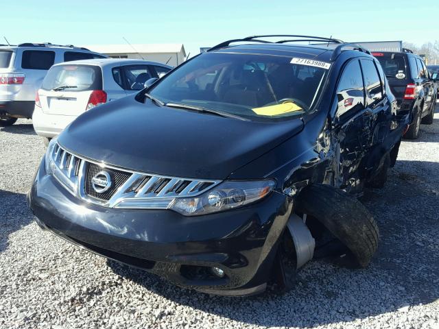 JN8AZ1MUXCW111965 - 2012 NISSAN MURANO S BLACK photo 2