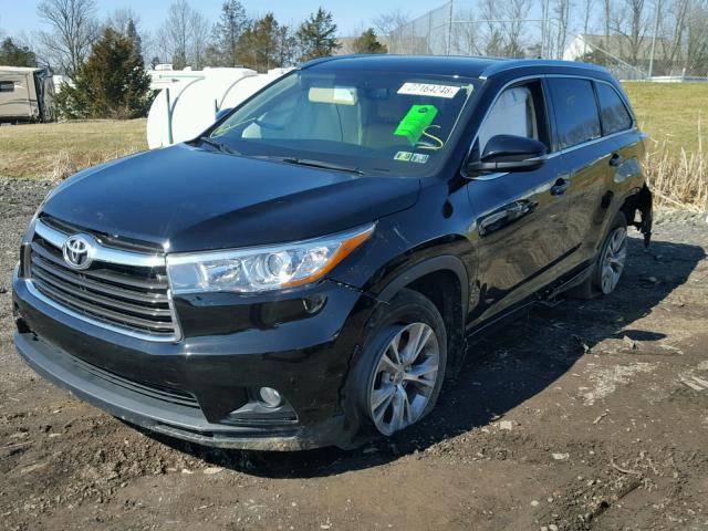 5TDJKRFH1FS163147 - 2015 TOYOTA HIGHLANDER BLACK photo 2