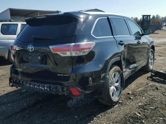 5TDJKRFH1FS163147 - 2015 TOYOTA HIGHLANDER BLACK photo 4