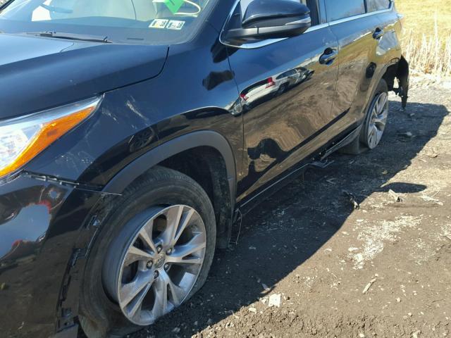 5TDJKRFH1FS163147 - 2015 TOYOTA HIGHLANDER BLACK photo 9