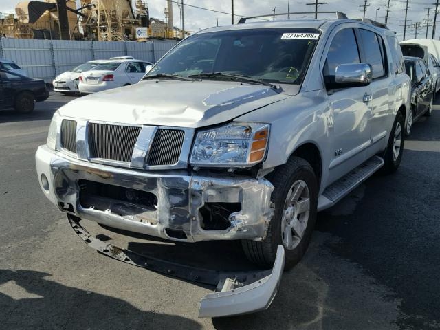 5N1AA08A25N735678 - 2005 NISSAN ARMADA SE SILVER photo 2