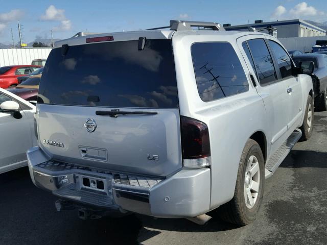 5N1AA08A25N735678 - 2005 NISSAN ARMADA SE SILVER photo 4