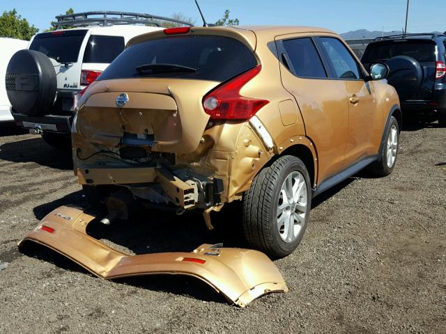 JN8AF5MR7ET352530 - 2014 NISSAN JUKE S GOLD photo 4