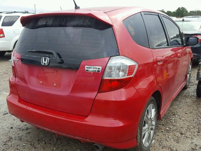 JHMGE88429S046662 - 2009 HONDA FIT SPORT RED photo 4