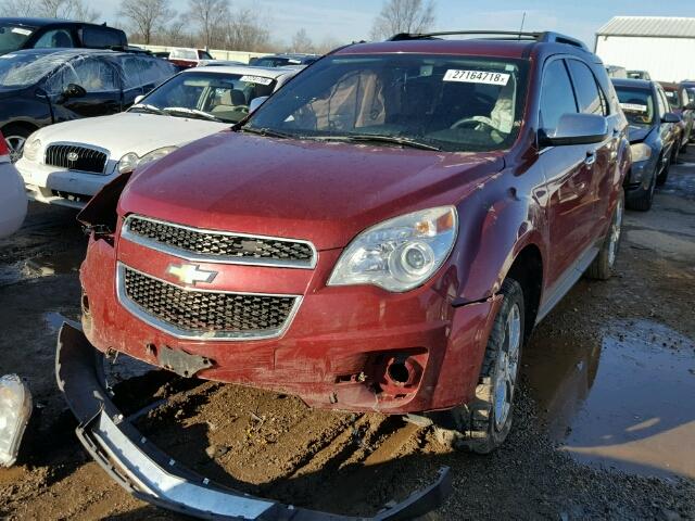 2CNFLGE58B6357429 - 2011 CHEVROLET EQUINOX LT RED photo 2