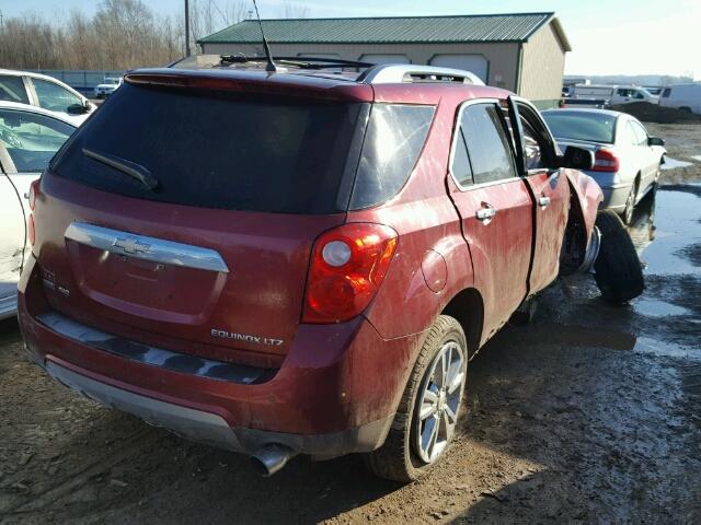 2CNFLGE58B6357429 - 2011 CHEVROLET EQUINOX LT RED photo 4