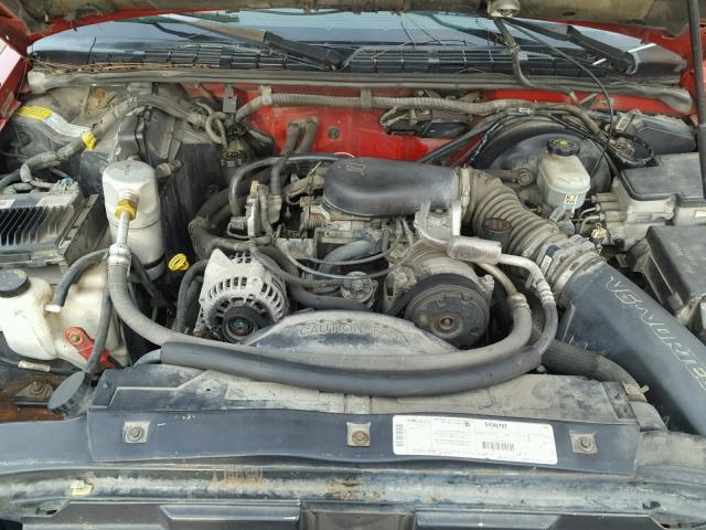 1GNDT13W3W2262484 - 1998 CHEVROLET BLAZER RED photo 7