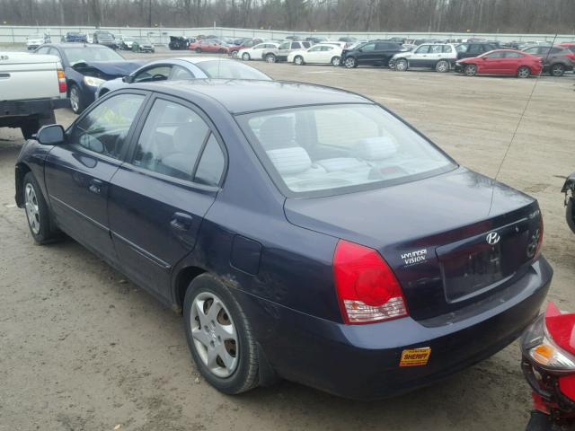 KMHDN46D35U190442 - 2005 HYUNDAI ELANTRA GL BLUE photo 3