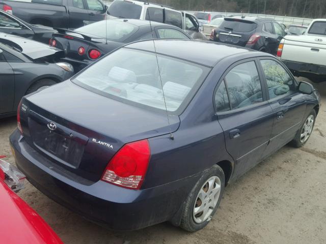 KMHDN46D35U190442 - 2005 HYUNDAI ELANTRA GL BLUE photo 4