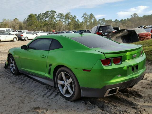 2G1FB1EVXA9202987 - 2010 CHEVROLET CAMARO LT GREEN photo 3